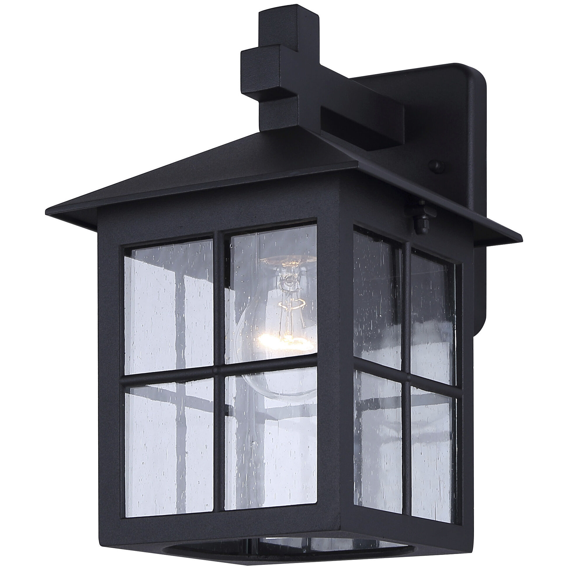 Dom 1 Light 11.5 inch Sand Black Outdoor Wall Lantern