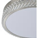Chevron LED 19.69 inch Brushed Nickel Flush Mount Ceiling Light