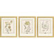 Garden Study Green and Pink and Multi and Yellow Framed Art