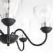 Fort Worth 5 Light 22.5 inch Noir Chandelier Ceiling Light, Quorum Home