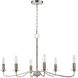Abaca 6 Light 32 inch Polished Nickel Chandelier Ceiling Light