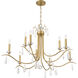 Rollins 9 Light 40 inch Antique Gold Chandelier Ceiling Light