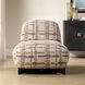 Evans Mocha and Caramel and Dark Walnut Armless Accent Chair