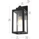 Veda 1 Light 13 inch Black Outdoor Wall Sconce