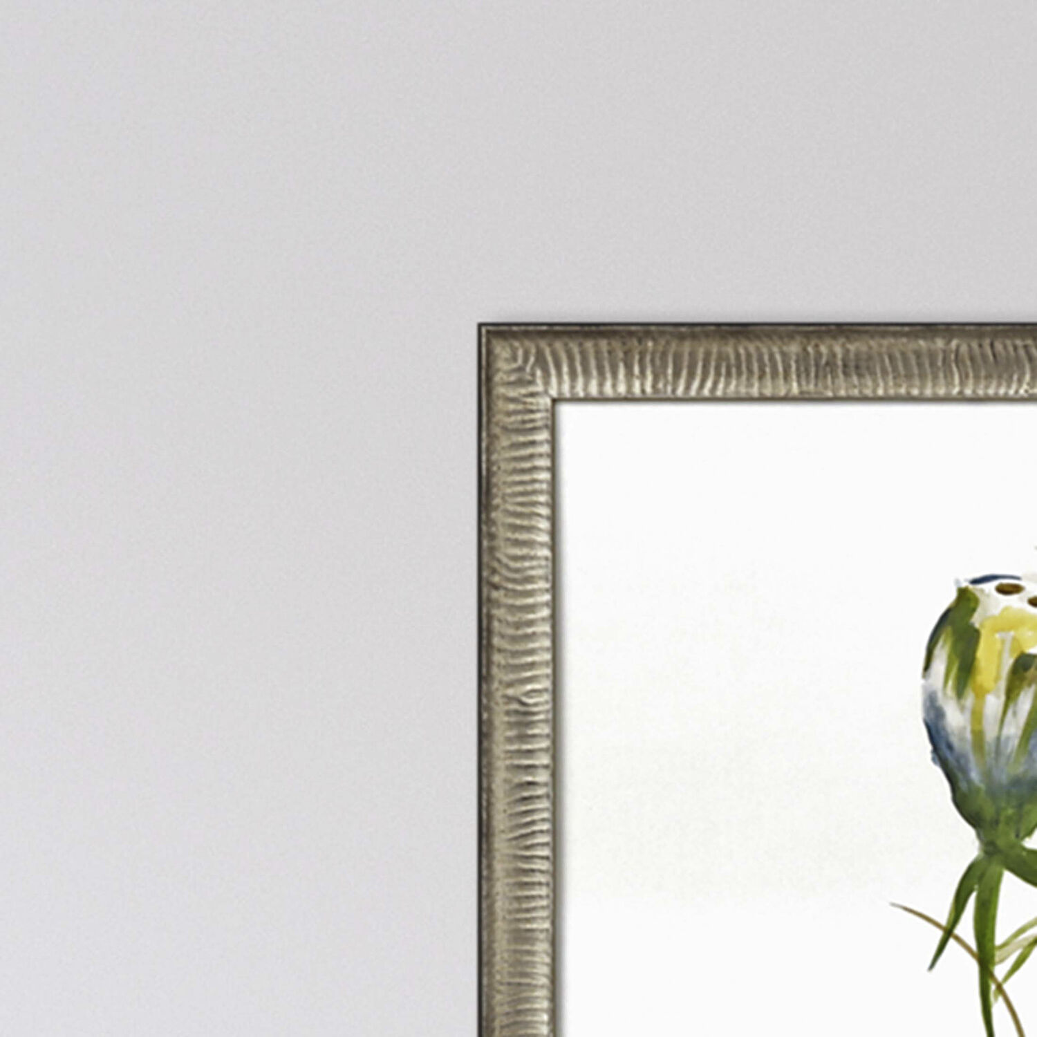 Late Summer Wildflower Multi and Blue and Green and Orange Framed Art