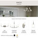 Mack 9 Light 34 inch Brushed Nickel Chandelier Ceiling Light
