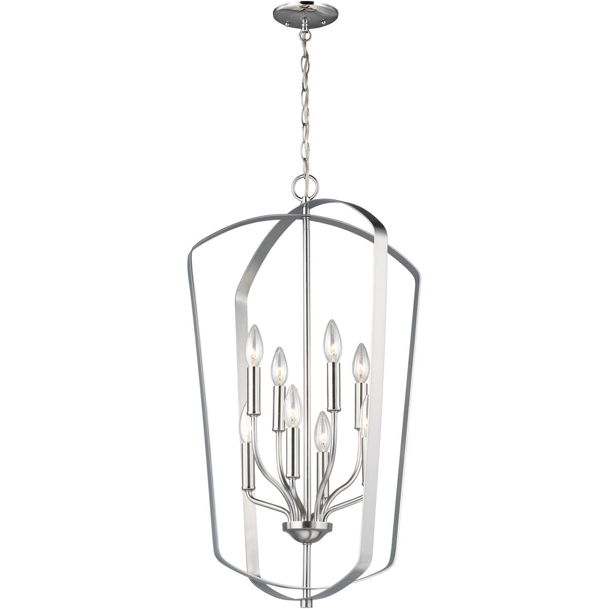 Romee 8 Light 18 inch Brushed Nickel Foyer Pendant Ceiling Light, Large