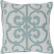 Amelia 22 X 22 inch Blue and Grey Pillow Cover