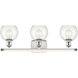 Ballston Athens 3 Light 26 inch White and Polished Chrome Bath Vanity Light Wall Light in Clear Glass