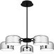 Gabriel 32 inch Matte Black Chandelier Ceiling Light