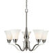 Signature 5 Light 27 inch Brushed Nickel Chandelier Ceiling Light