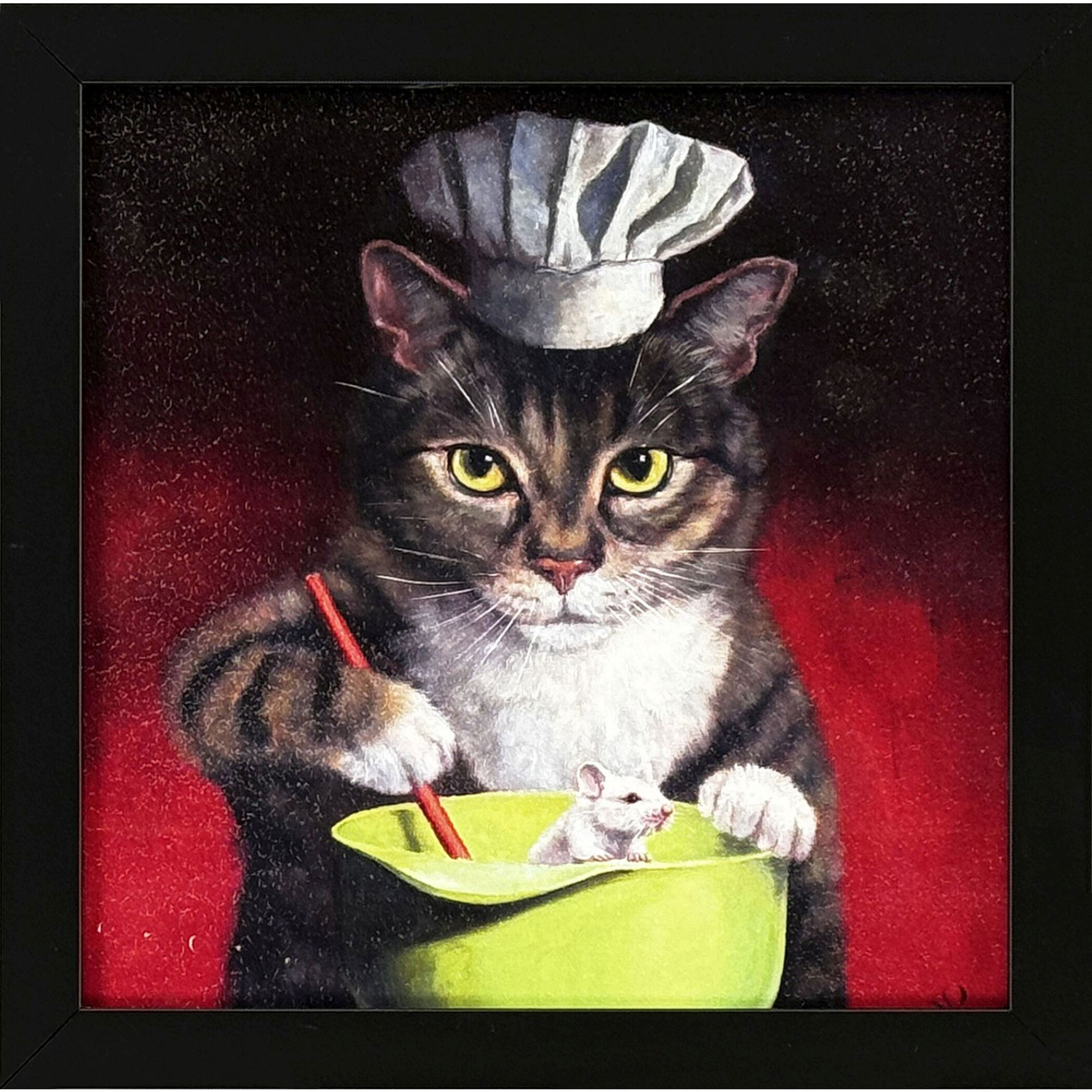 Guest for Dinner 11 X 11 inch Non-Glass Framed Art, Propac