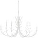 Twiggy 6 Light 48 inch Gesso White Chandelier Ceiling Light