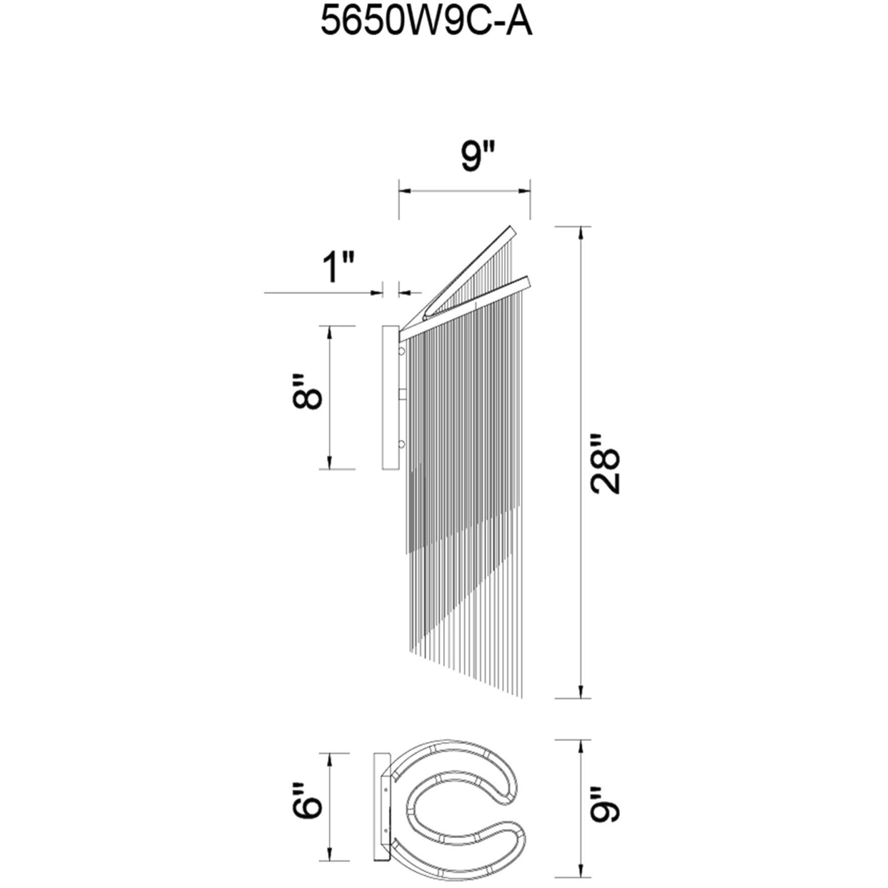 Daisy 2 Light 9 inch Chrome Wall Light