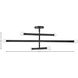 Millie LED 35.75 inch Black Chandelier Ceiling Light, Semi-Flush Mount
