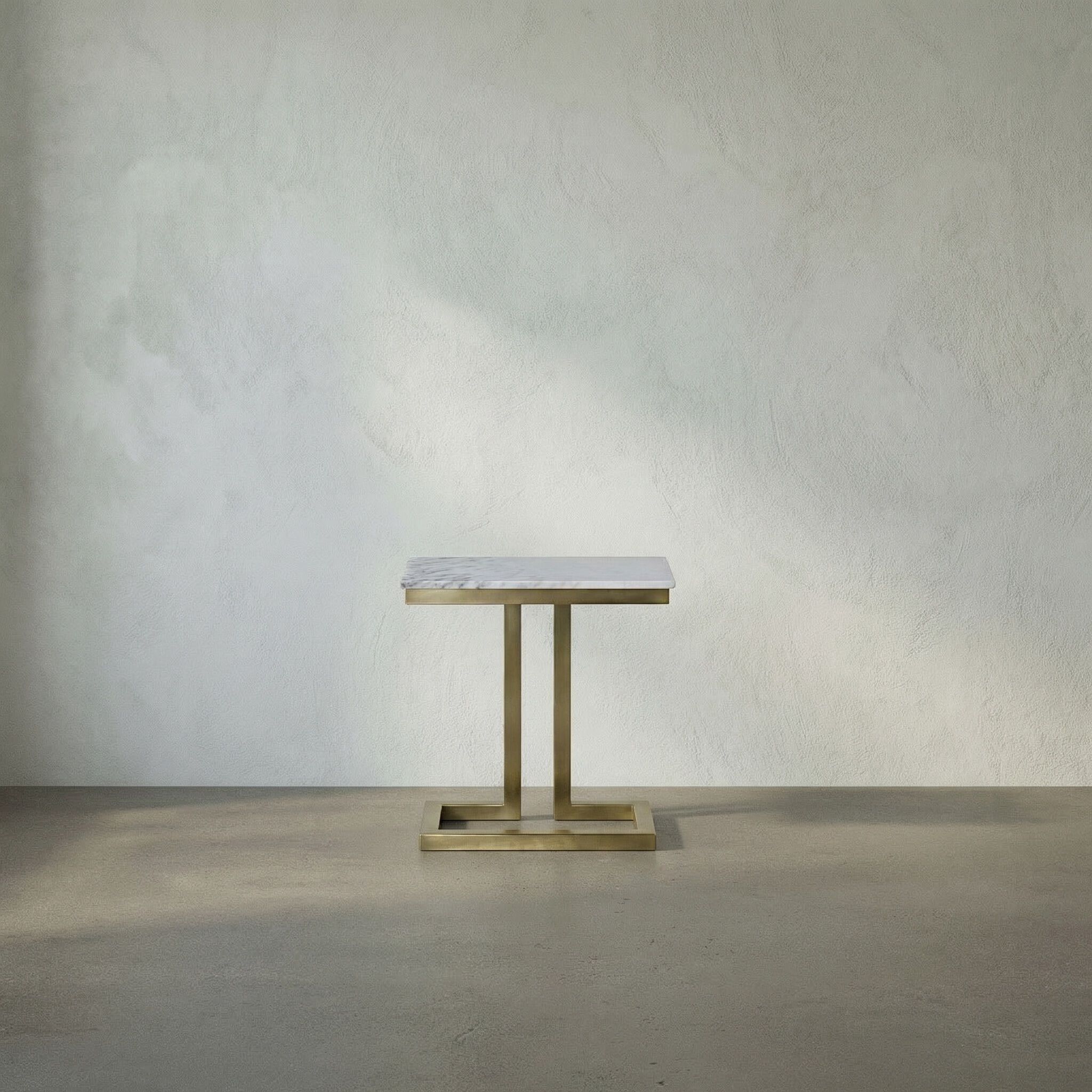 Alonzo 24.5 X 23 inch Antique Brass Side Table