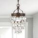 Calypso 1 Light 7.25 inch Vibrant Bronze Chandelier Ceiling Light