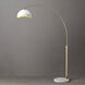 Luna Bella 92 inch 100.00 watt Weathered Brass and White Arc Floor Lamp Portable Light