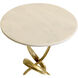 Aurelia 24 X 16 inch Gold and White Side Table