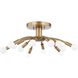 Tristan 12 Light 25 inch Patina Brass Semi Flush Ceiling Light