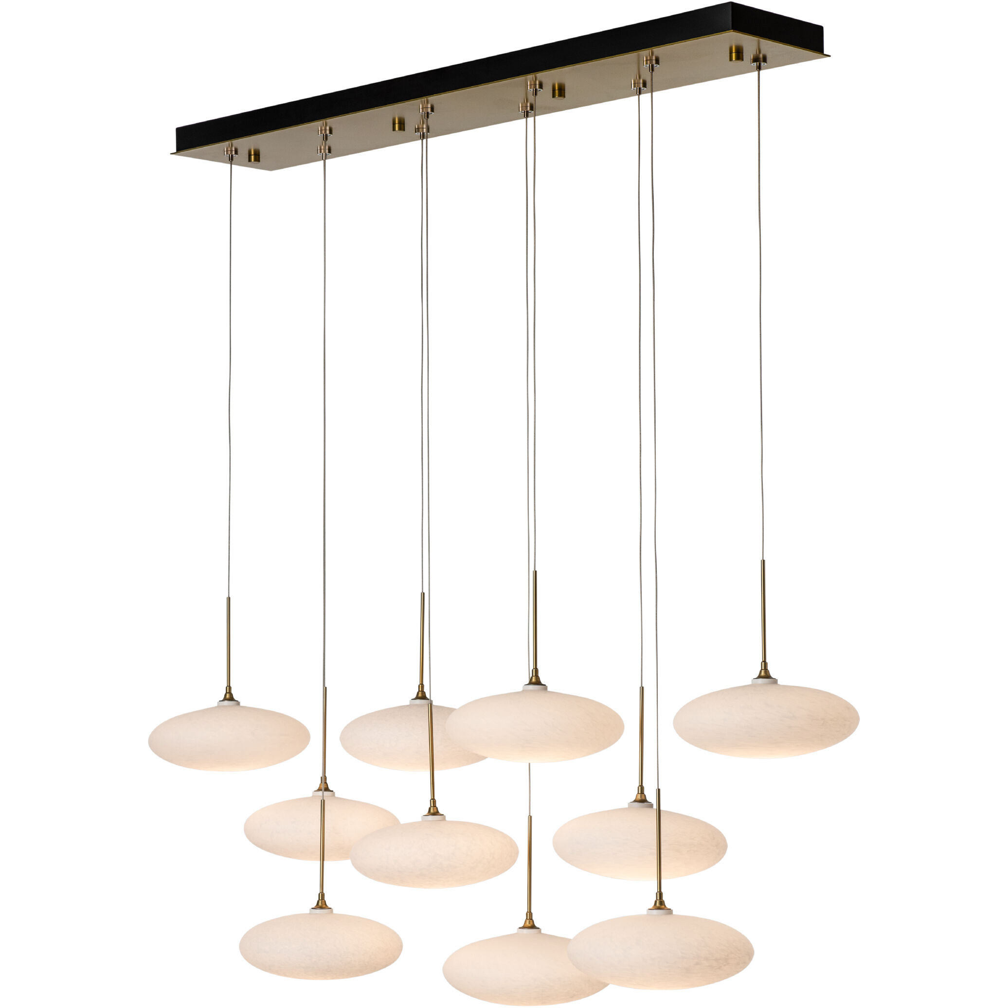 Clouds 10 Light 48 inch Modern Brass Pendant Ceiling Light