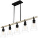 Kingsbridge 5 Light 42 inch Earth Black Island Light Ceiling Light
