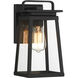 Great Outdoors Isla Vista 1 Light 11 inch Coal Outdoor Wall Mount