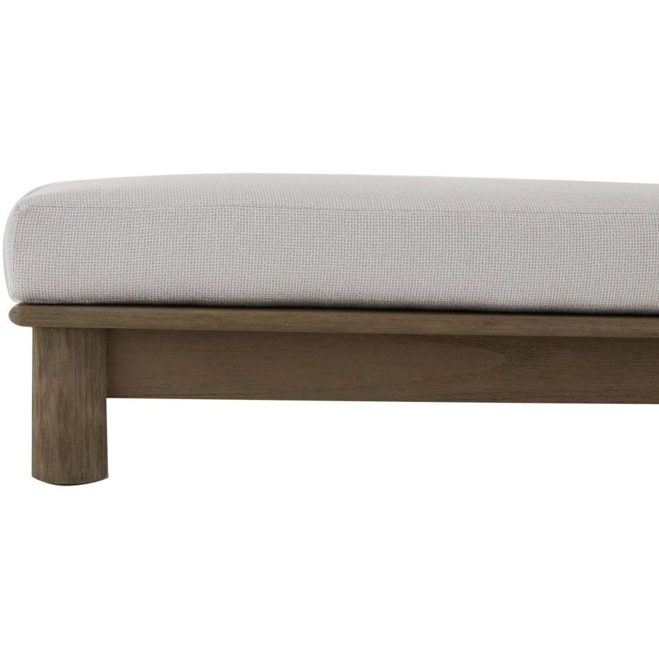 Caldwell 15 inch Shale and Weathered Teak Outdoor Ottoman