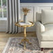Dansby Pedestal Side Table in Beige