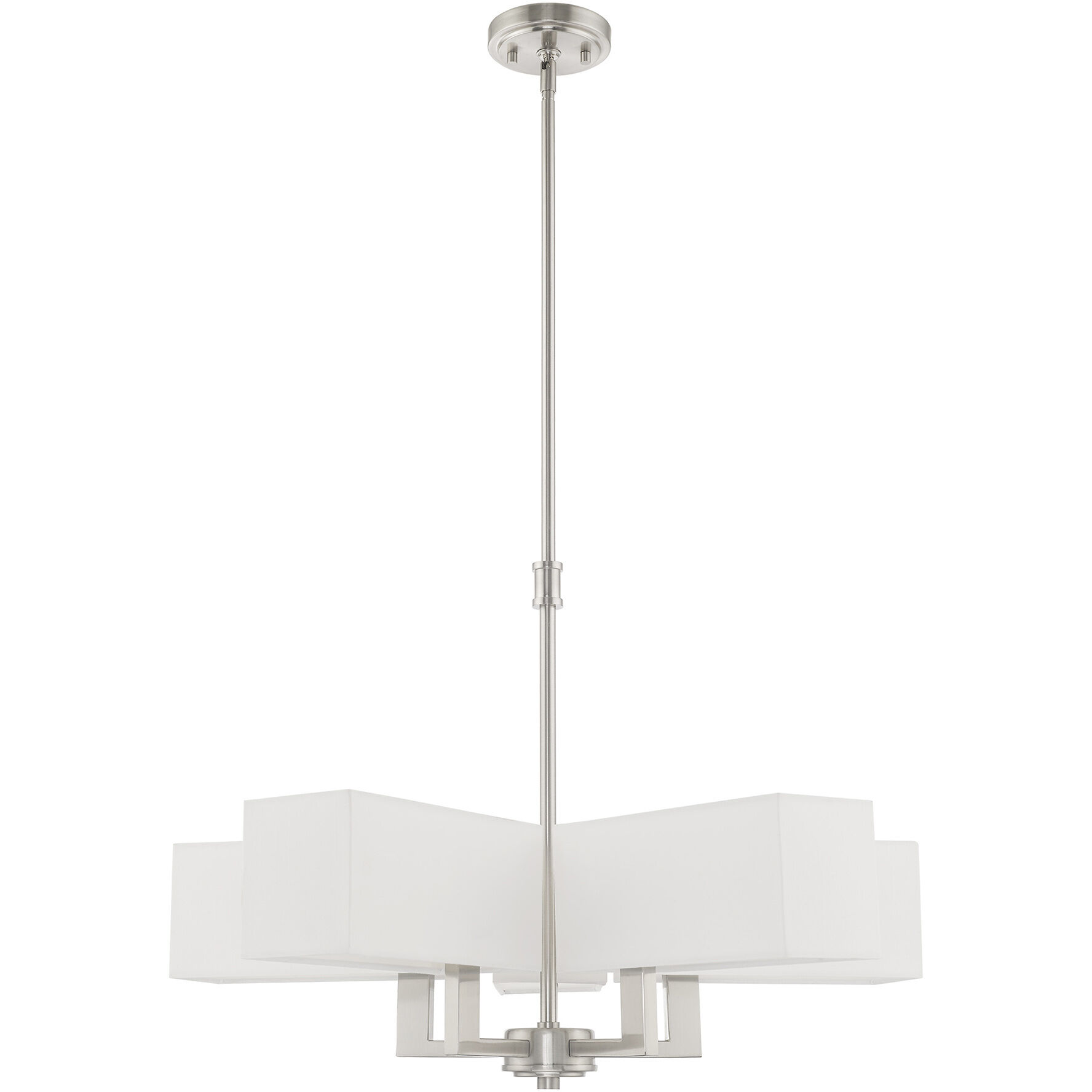 Rubix 5 Light 26 inch Brushed Nickel Chandelier Ceiling Light