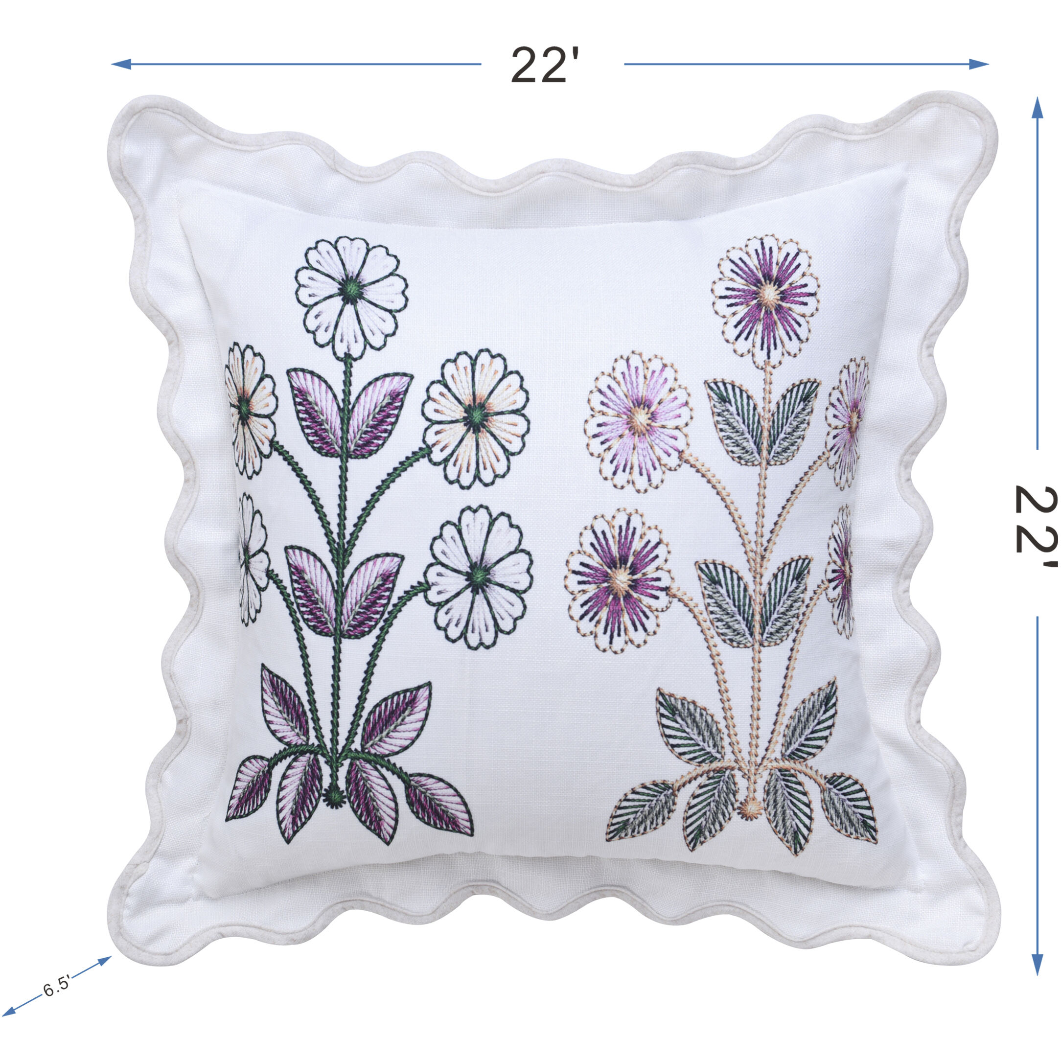 Betsy 22 X 7 inch Multi and White and Pink Pillow