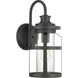 Haslett 1 Light 18 inch Textured Black Outdoor Wall Lantern, Medium
