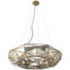 Geo-Gem 8 Light 35.5 inch Brass Antique Chandelier Ceiling Light