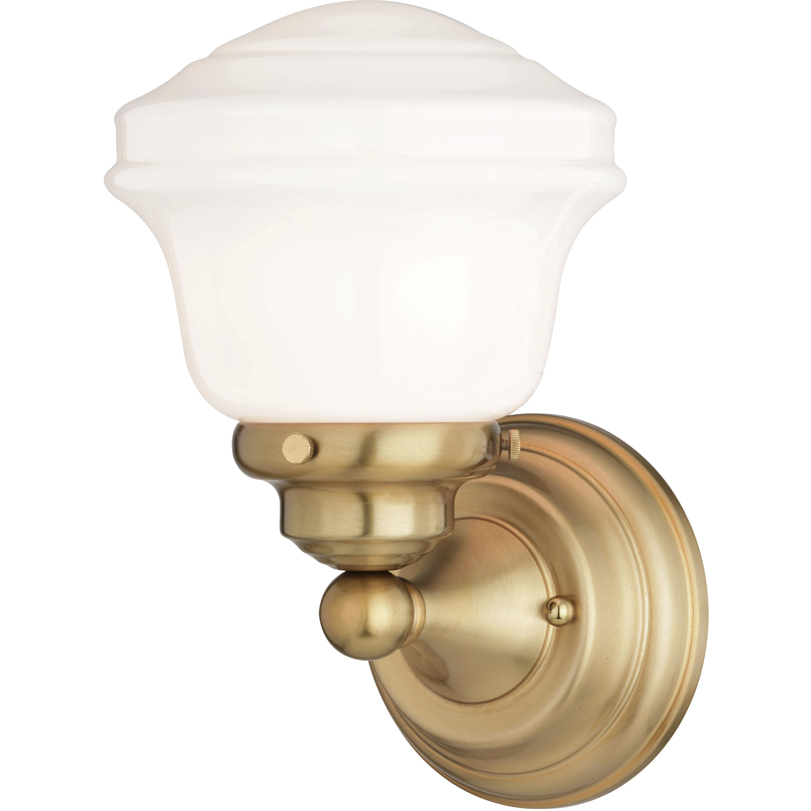 Huntley LED 7 inch Natural Brass Bathroom Light Wall Light