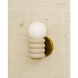 Bibi 1 Light 5 inch Aged Brass/Ceramic Antique Ivory Wall Sconce Wall Light