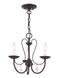 Mirabella 3 Light 15 inch English Bronze Chandelier Ceiling Light