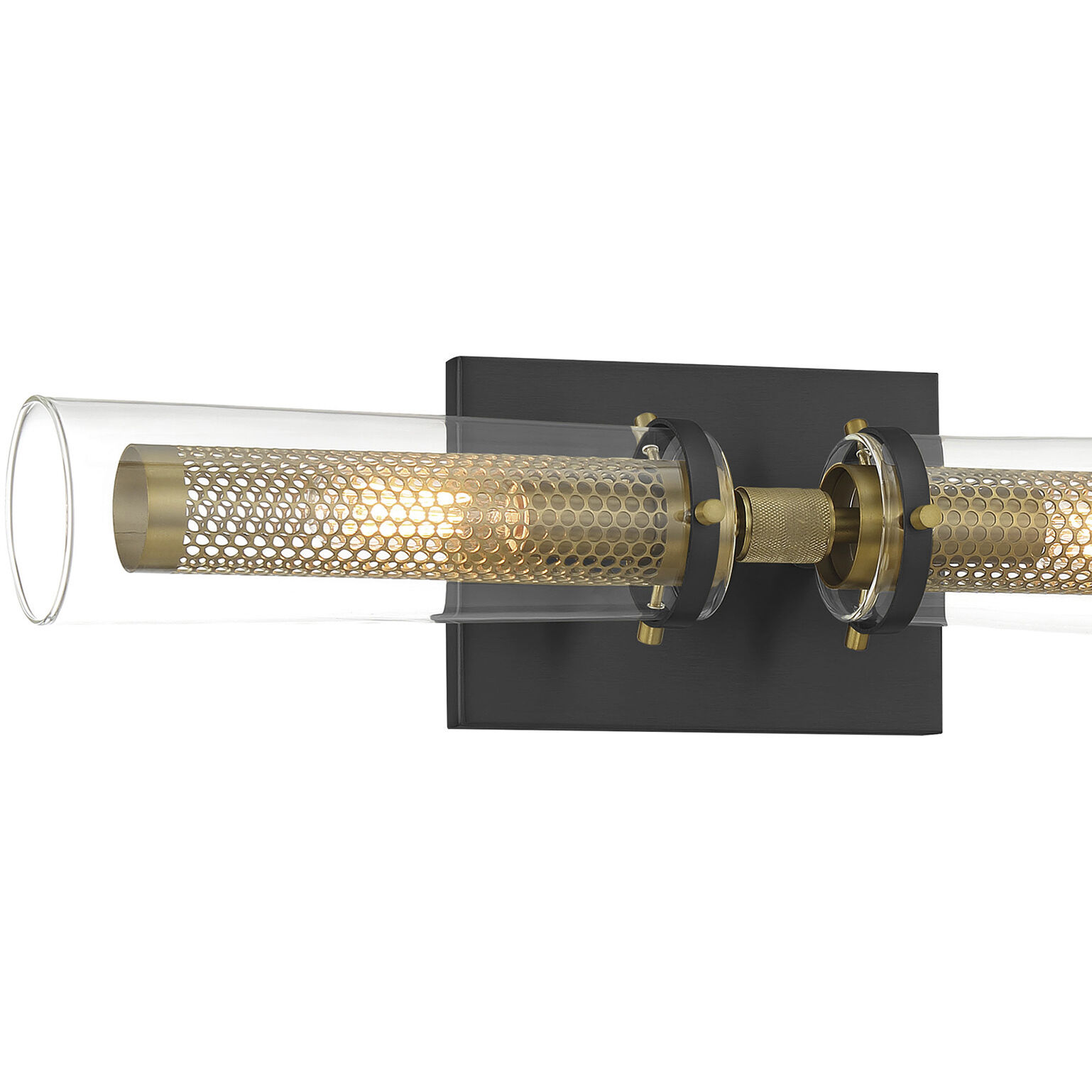 Emmerham 2 Light 20.25 inch Coal and Soft Brass Bath Vanity Wall Light in Coal/Soft Brass