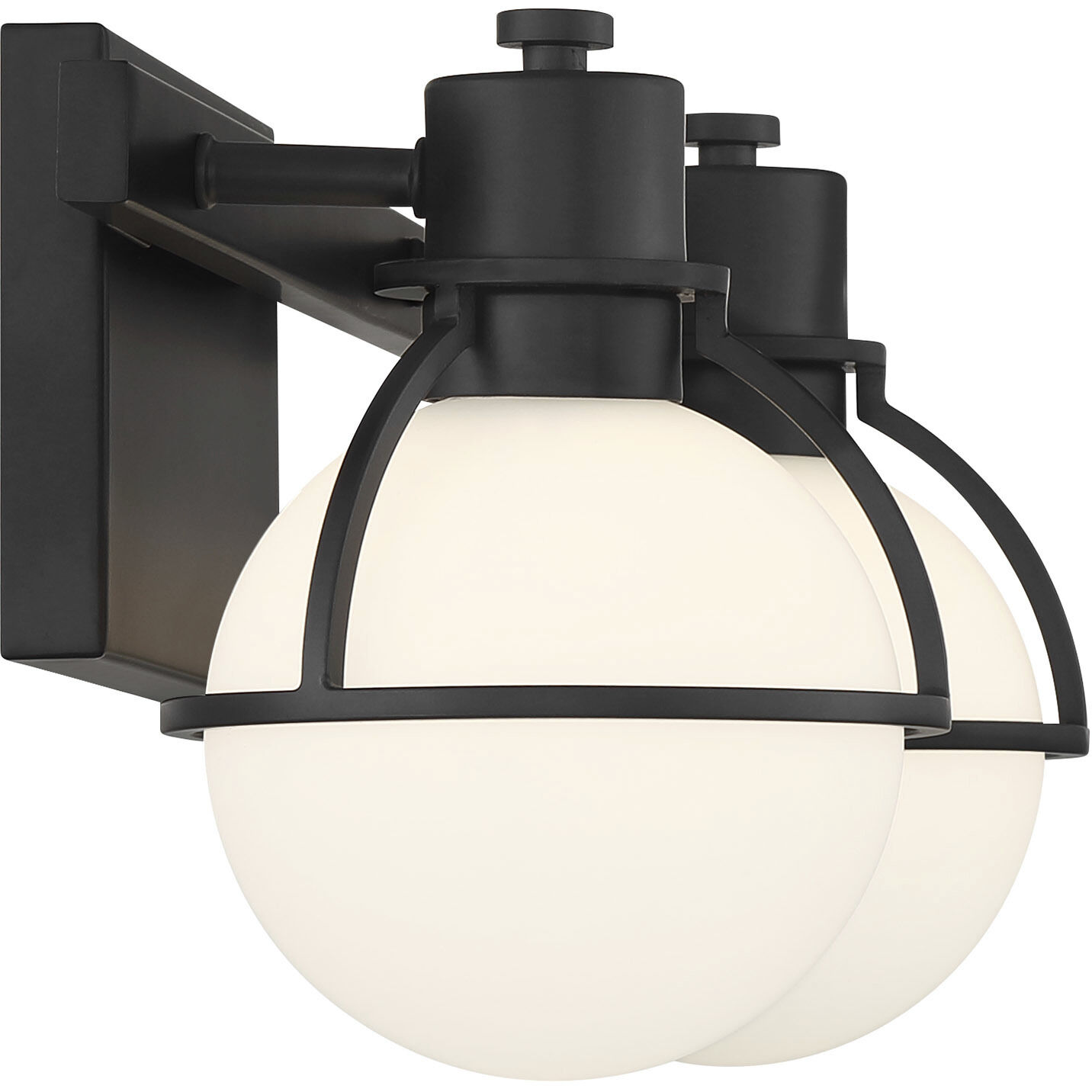 Pierce 2 Light 15.5 inch Matte Black Bathroom Vanity Light Wall Light