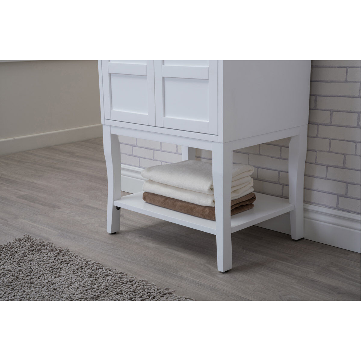 Mason 24 X 33.25 inch White and Chrome Vanity Set