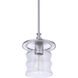 Canon 1 Light 7.5 inch Satin Aluminum Outdoor Pendant