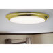 Baron 1 Light 12 inch Satin Brass Flush Mount Ceiling Light