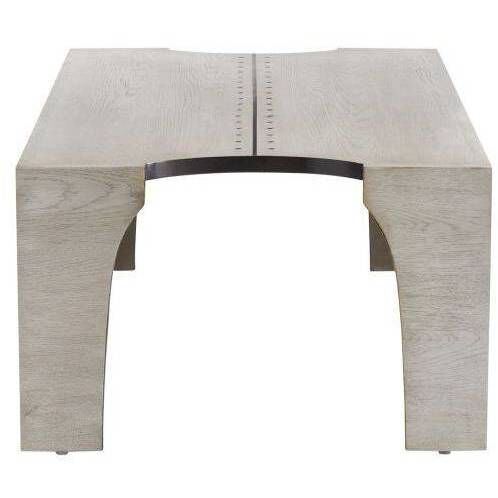 Halton 52 X 16.5 inch Smoke and Blackened Iron Cocktail Table