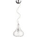 Winding 1 Light 9 inch Chrome Pendant Ceiling Light