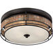 Laguna 3 Light 16 inch Renaissance Copper Outdoor Semi-Flush Mount, Naturals