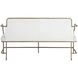 Vanderbilt Forged Warm Champagne / Cloud White Leather Bench