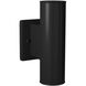 Riga 2 Light 8 inch Matte Black Outdoor Wall Light