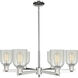 Arcadia Caledonia 6 Light 35 inch Polished Nickel Chandelier Ceiling Light