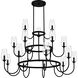 Viscount 18 Light 48 inch Matte Black Chandelier Ceiling Light