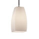 Fusion 1 Light 5 inch Polished Chrome Pendant Ceiling Light in Cord, Opal, Tall Tapered Square, Incandescent