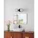 Parker 2 Light 16 inch Matte Black Vanity Light Wall Light